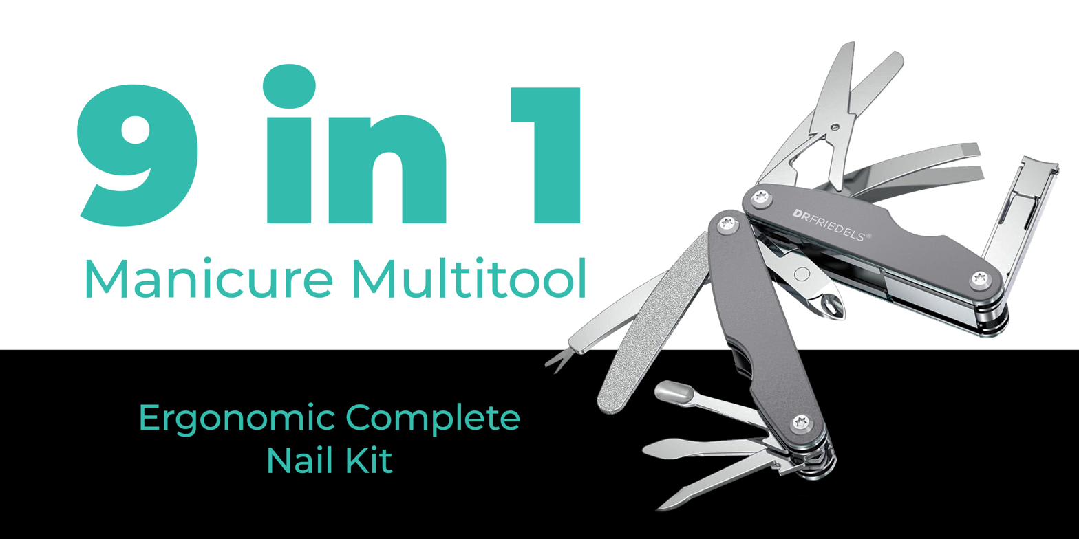9-in-1 Manicure Multi-Tool — Ergonomic Complete Nail Kit
