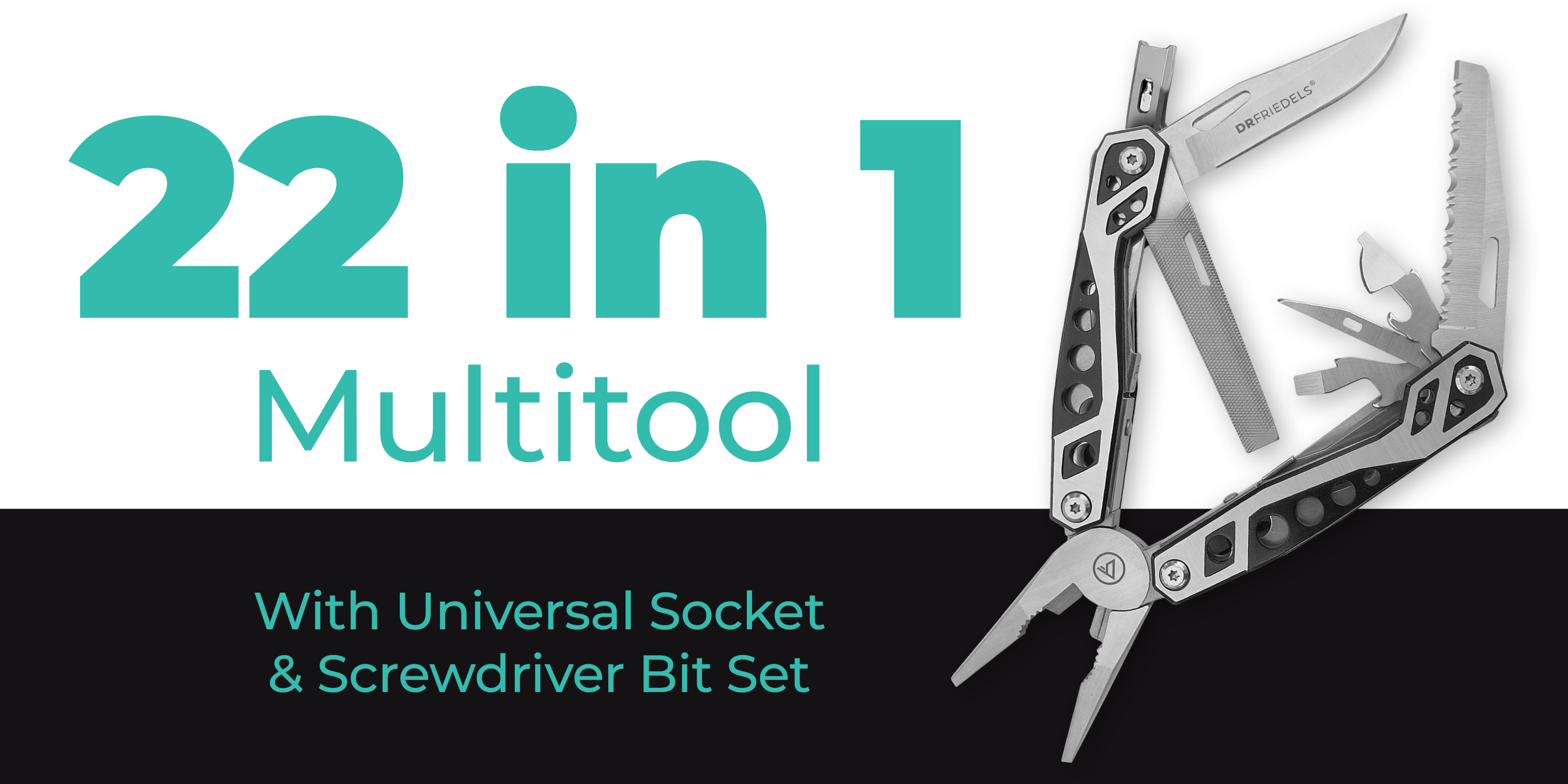 22-in-1 Multi-Tool — with Universal Socket & Screwdriver Bit Set